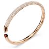 Brazalete Sublima con pavé de nieve, blanco, chapado en tono oro rosa