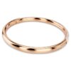 Brazalete Sublima con pavé de nieve, blanco, chapado en tono oro rosa