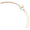Brazalete tipo esclava con forma de serpiente y cortes mixtos, Año de la Serpiente, rojo, chapado en tono oro rosa