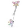 Broche Ariana Grande x Swarovski con cortes variados, libélula, multicolor, chapado en rodio Broche Ariana Grande x Swarovski con cortes variados, libélula, multicolor, chapado en rodio