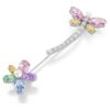 Broche Ariana Grande x Swarovski con cortes variados, libélula, multicolor, chapado en rodio Broche Ariana Grande x Swarovski con cortes variados, libélula, multicolor, chapado en rodio