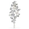 Broche Constella con perla de cristal, corte redondo, blanco, chapado en rodio Broche Constella con perla de cristal, corte redondo, blanco, chapado en rodio