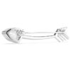 Broche Idyllia con cortes mixtos, forma de flecha, blanco, chapado en rodio Broche Idyllia con cortes mixtos, forma de flecha, blanco, chapado en rodio