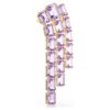 Broche Millenia con corte octogonal, morado, chapado en tono dorado Broche Millenia con corte octogonal, morado, chapado en tono dorado