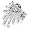 Broche «Swan» de la colección Vienna, blanco, chapado en rutenio Broche «Swan» de la colección Vienna, blanco, chapado en rutenio