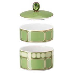 Caja Signum de porcelana, pequeña, verde