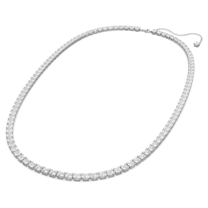 Cinturón Millenia de corte cuadrado, blanco, chapado en rodio Cinturón Millenia de corte cuadrado, blanco, chapado en rodio
