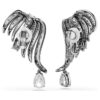 Colección Vienna: Ear Cuffs Feather, blanco, chapado en rutenio Colección Vienna: Ear Cuffs Feather, blanco, chapado en rutenio