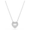 Colgante Ariana Grande x Swarovski con cortes variados, corazón, blanco, chapado en rodio Colgante Ariana Grande x Swarovski con cortes variados, corazón, blanco, chapado en rodio