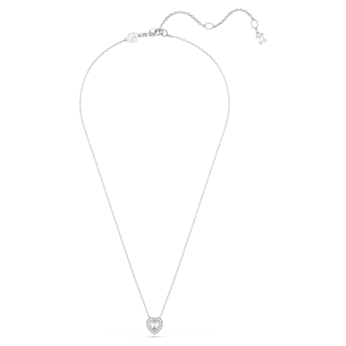 Colgante Ariana Grande x Swarovski con cortes variados, corazón, blanco, chapado en rodio Colgante Ariana Grande x Swarovski con cortes variados, corazón, blanco, chapado en rodio