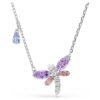 Colgante Ariana Grande X Swarovski con cortes variados, libélula, multicolor, chapado en rodio Colgante Ariana Grande X Swarovski con cortes variados, libélula, multicolor, chapado en rodio
