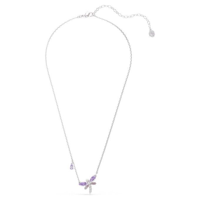Colgante Ariana Grande X Swarovski con cortes variados, libélula, multicolor, chapado en rodio Colgante Ariana Grande X Swarovski con cortes variados, libélula, multicolor, chapado en rodio
