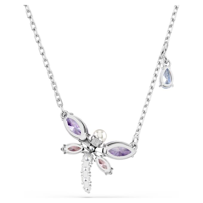 Colgante Ariana Grande X Swarovski con cortes variados, libélula, multicolor, chapado en rodio Colgante Ariana Grande X Swarovski con cortes variados, libélula, multicolor, chapado en rodio