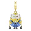 Colgante Bob de los Minions con pavé, multicolor, chapado en tono dorado Colgante Bob de los Minions con pavé, multicolor, chapado en tono dorado