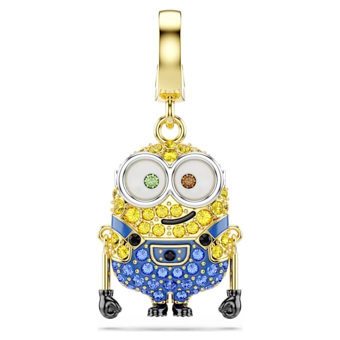 Colgante Bob de los Minions con pavé, multicolor, chapado en tono dorado Colgante Bob de los Minions con pavé, multicolor, chapado en tono dorado