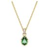 Colgante Chroma con corte en pera, verde, chapado en tono dorado Colgante Chroma con corte en pera, verde, chapado en tono dorado
