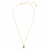 Colgante Chroma con corte en pera, verde, chapado en tono dorado Colgante Chroma con corte en pera, verde, chapado en tono dorado