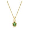 Colgante Chroma con corte en pera, verde, chapado en tono dorado Colgante Chroma con corte en pera, verde, chapado en tono dorado