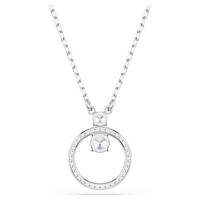 Colgante Constella con pavé, corte redondo, blanco, chapado en rodio Colgante Constella con pavé, corte redondo, blanco, chapado en rodio