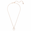 Colgante Constella con pavé, corte redondo, blanco, chapado en tono oro rosa
