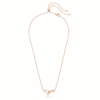 Colgante Constella con perla de cristal, corte redondo, blanco, chapado en tono oro rosa Colgante Constella con perla de cristal, corte redondo, blanco, chapado en tono oro rosa