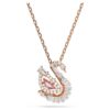 Colgante de cisne con cortes mixtos, cisne, rosa Colgante de cisne con cortes mixtos, cisne, rosa