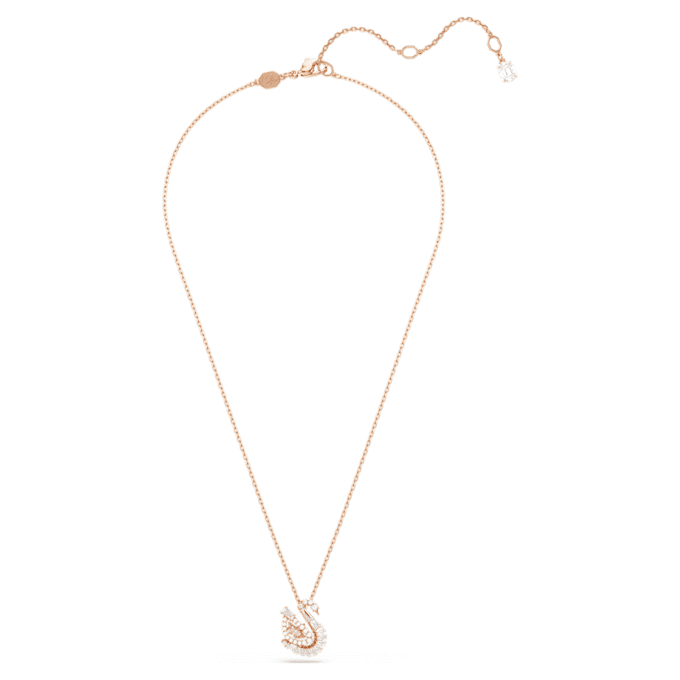 Colgante de cisne con cortes mixtos, cisne, rosa Colgante de cisne con cortes mixtos, cisne, rosa