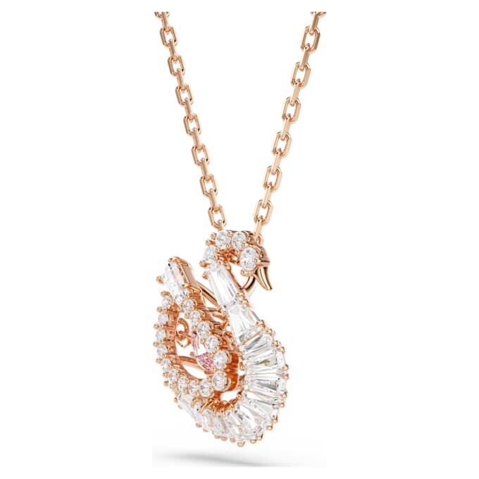 Colgante de cisne con cortes mixtos, cisne, rosa Colgante de cisne con cortes mixtos, cisne, rosa