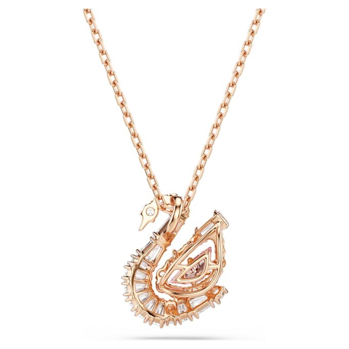 Colgante de cisne con cortes mixtos, cisne, rosa Colgante de cisne con cortes mixtos, cisne, rosa