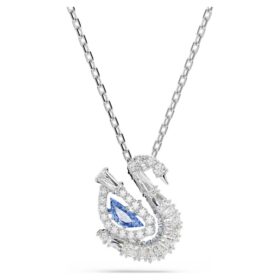 Colgante de cisne con cortes variados, cisne, azul