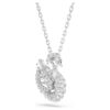 Colgante de cisne con cortes variados, cisne, blanco Colgante de cisne con cortes variados, cisne, blanco