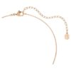 Colgante de cisne con cortes variados, cisne, blanco, chapado en tono oro rosa Colgante de cisne con cortes variados, cisne, blanco, chapado en tono oro rosa