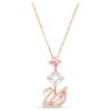 Colgante de cisne, rosa, chapado en oro rosa Colgante de cisne, rosa, chapado en oro rosa