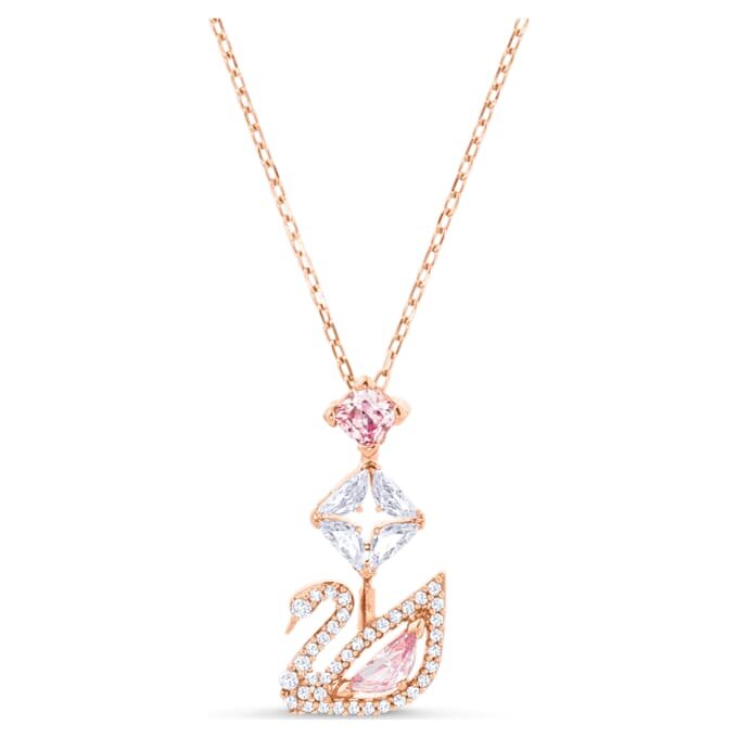 Colgante de cisne, rosa, chapado en oro rosa Colgante de cisne, rosa, chapado en oro rosa