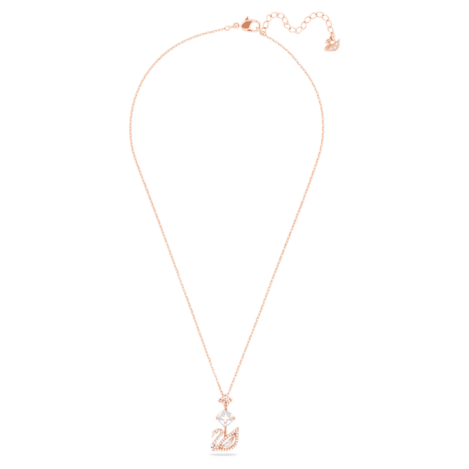 Colgante de cisne, rosa, chapado en oro rosa Colgante de cisne, rosa, chapado en oro rosa