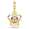 Colgante de corona de los Minions con cortes variados, multicolor, chapado en tono dorado Colgante de corona de los Minions con cortes variados, multicolor, chapado en tono dorado