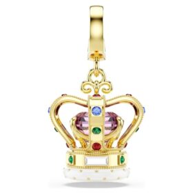 Colgante de corona de los Minions con cortes variados, multicolor, chapado en tono dorado