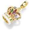 Colgante de corona de los Minions con cortes variados, multicolor, chapado en tono dorado Colgante de corona de los Minions con cortes variados, multicolor, chapado en tono dorado