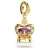 Colgante de corona de los Minions con cortes variados, multicolor, chapado en tono dorado Colgante de corona de los Minions con cortes variados, multicolor, chapado en tono dorado
