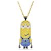 Colgante de los Minions «Kevin» con pavé, multicolor, chapado en oro Colgante de los Minions «Kevin» con pavé, multicolor, chapado en oro