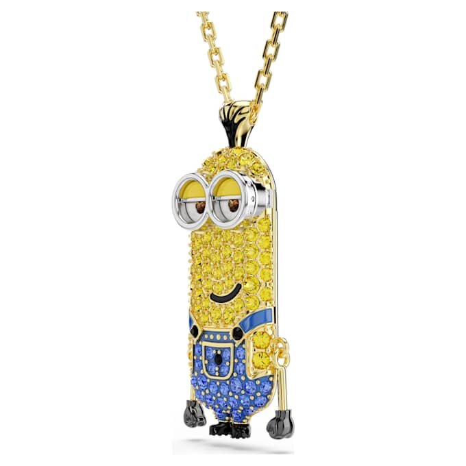 Colgante de los Minions «Kevin» con pavé, multicolor, chapado en oro Colgante de los Minions «Kevin» con pavé, multicolor, chapado en oro