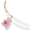 Colgante de osito con perlas de cristal, osito, rosa, chapado en tono oro rosa Colgante de osito con perlas de cristal, osito, rosa, chapado en tono oro rosa