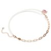 Colgante de osito con perlas de cristal, osito, rosa, chapado en tono oro rosa Colgante de osito con perlas de cristal, osito, rosa, chapado en tono oro rosa