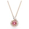 Colgante de serpiente con cortes variados, Año de la Serpiente, rojo, chapado en tono oro rosa Colgante de serpiente con cortes variados, Año de la Serpiente, rojo, chapado en tono oro rosa
