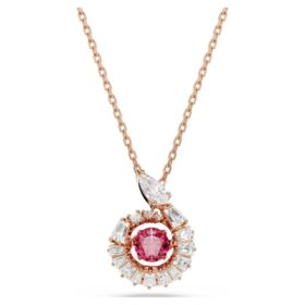 Colgante de serpiente con cortes variados, Año de la Serpiente, rojo, chapado en tono oro rosa