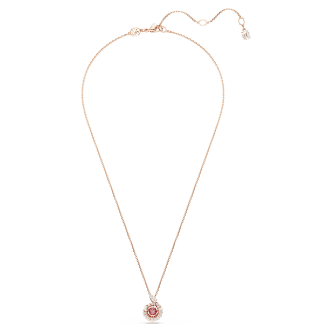 Colgante de serpiente con cortes variados, Año de la Serpiente, rojo, chapado en tono oro rosa Colgante de serpiente con cortes variados, Año de la Serpiente, rojo, chapado en tono oro rosa