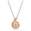 Colgante de serpiente con cortes variados, Año de la Serpiente, rojo, chapado en tono oro rosa Colgante de serpiente con cortes variados, Año de la Serpiente, rojo, chapado en tono oro rosa