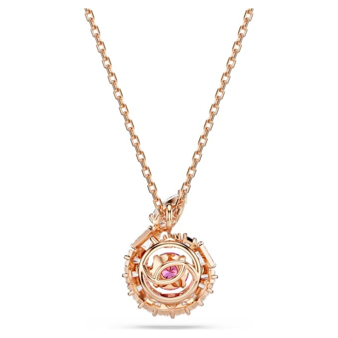Colgante de serpiente con cortes variados, Año de la Serpiente, rojo, chapado en tono oro rosa Colgante de serpiente con cortes variados, Año de la Serpiente, rojo, chapado en tono oro rosa