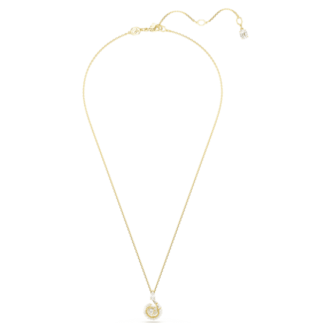Colgante de serpiente con perla de cristal, cortes variados, Año de la Serpiente, blanco, chapado en tono dorado Colgante de serpiente con perla de cristal, cortes variados, Año de la Serpiente, blanco, chapado en tono dorado