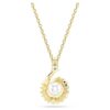 Colgante de serpiente con perla de cristal, cortes variados, Año de la Serpiente, blanco, chapado en tono dorado Colgante de serpiente con perla de cristal, cortes variados, Año de la Serpiente, blanco, chapado en tono dorado